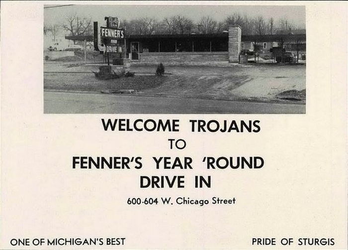 Fenners Drive-In - Sturgis High School Yearbook 1960 (newer photo)